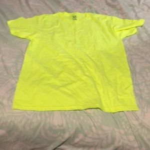 Bright green tee